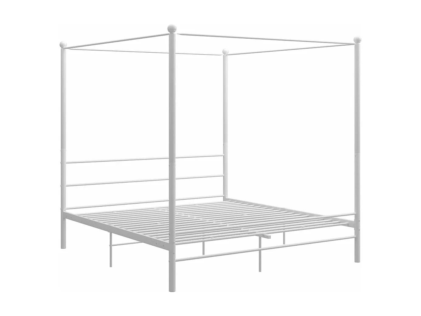 Hemelbedframe metaal wit 180x200 cm