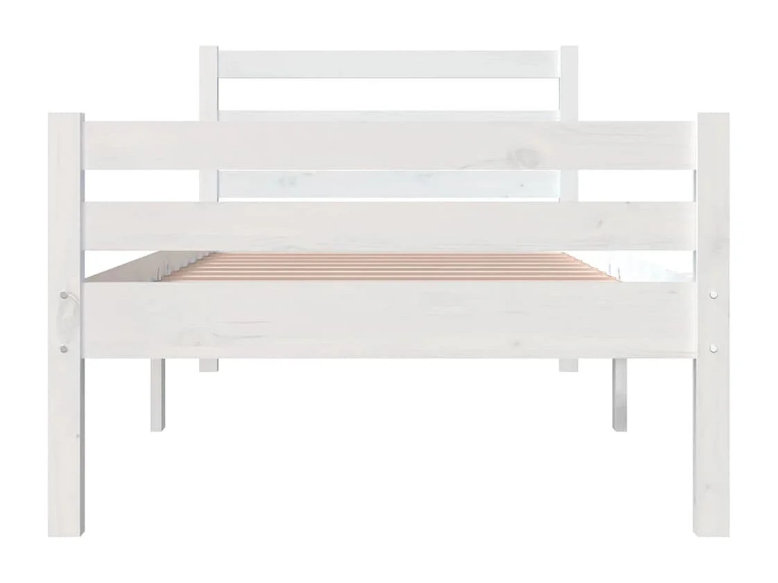Estructura de cama madera maciza blanco 90x200 cm