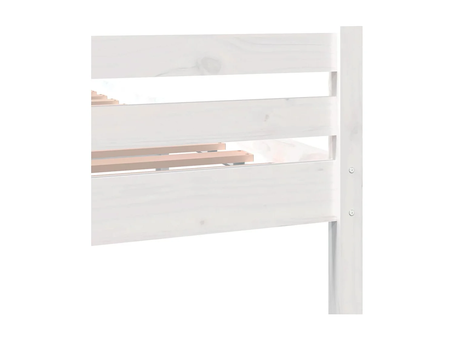 Estrutura de cama 90x200 cm madeira maciça branco