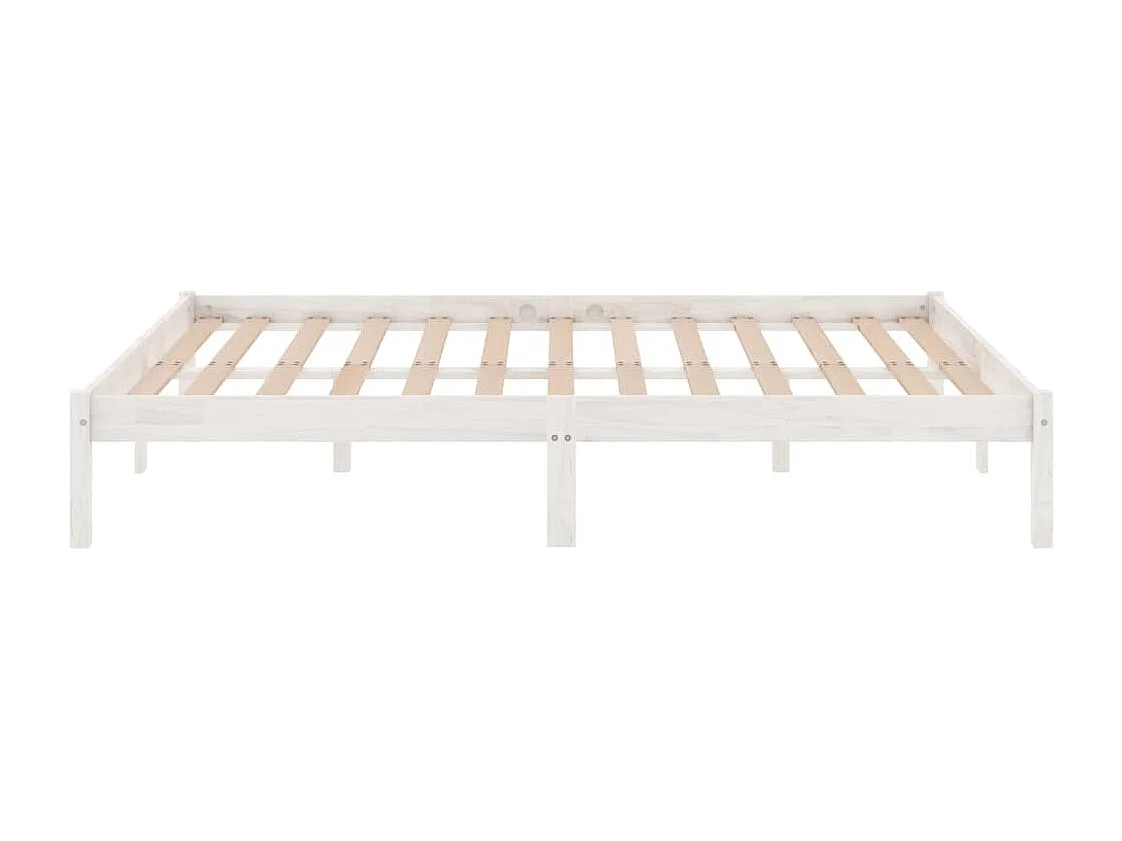 Estrutura cama pequena casal UK 120x190 cm pinho maciço branco