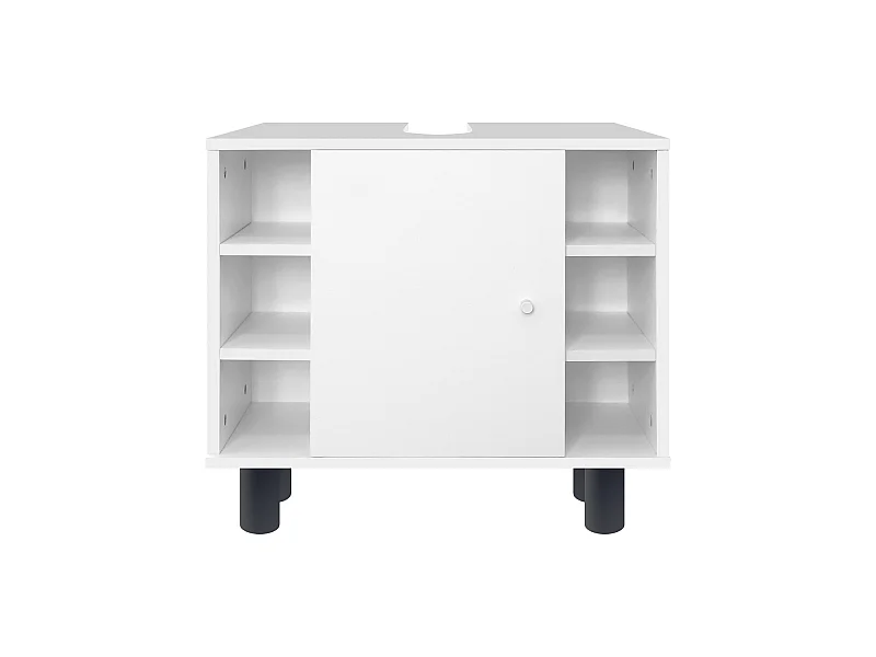 Armario bajo lavabo blanco 1 puerta 6 estantes 60x54x32 cm ML-DESIGN