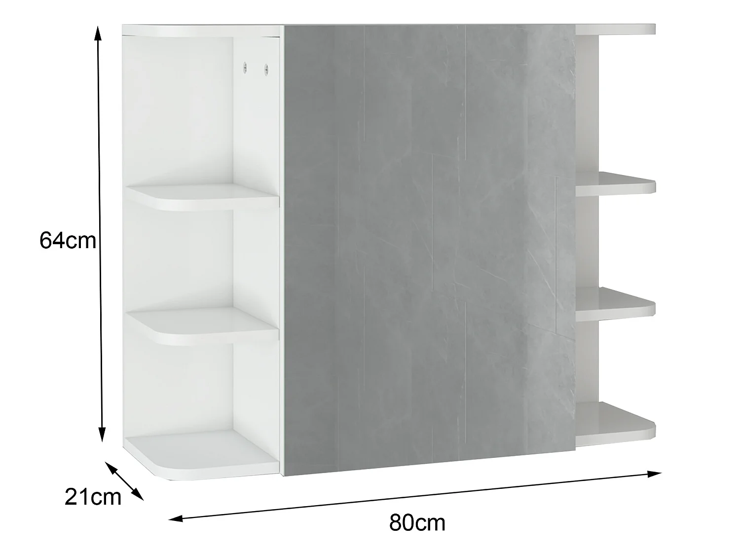 Ensemble de 2 meubles de salle de bain set armoire de lavabo et mirroir ML-DESIGN