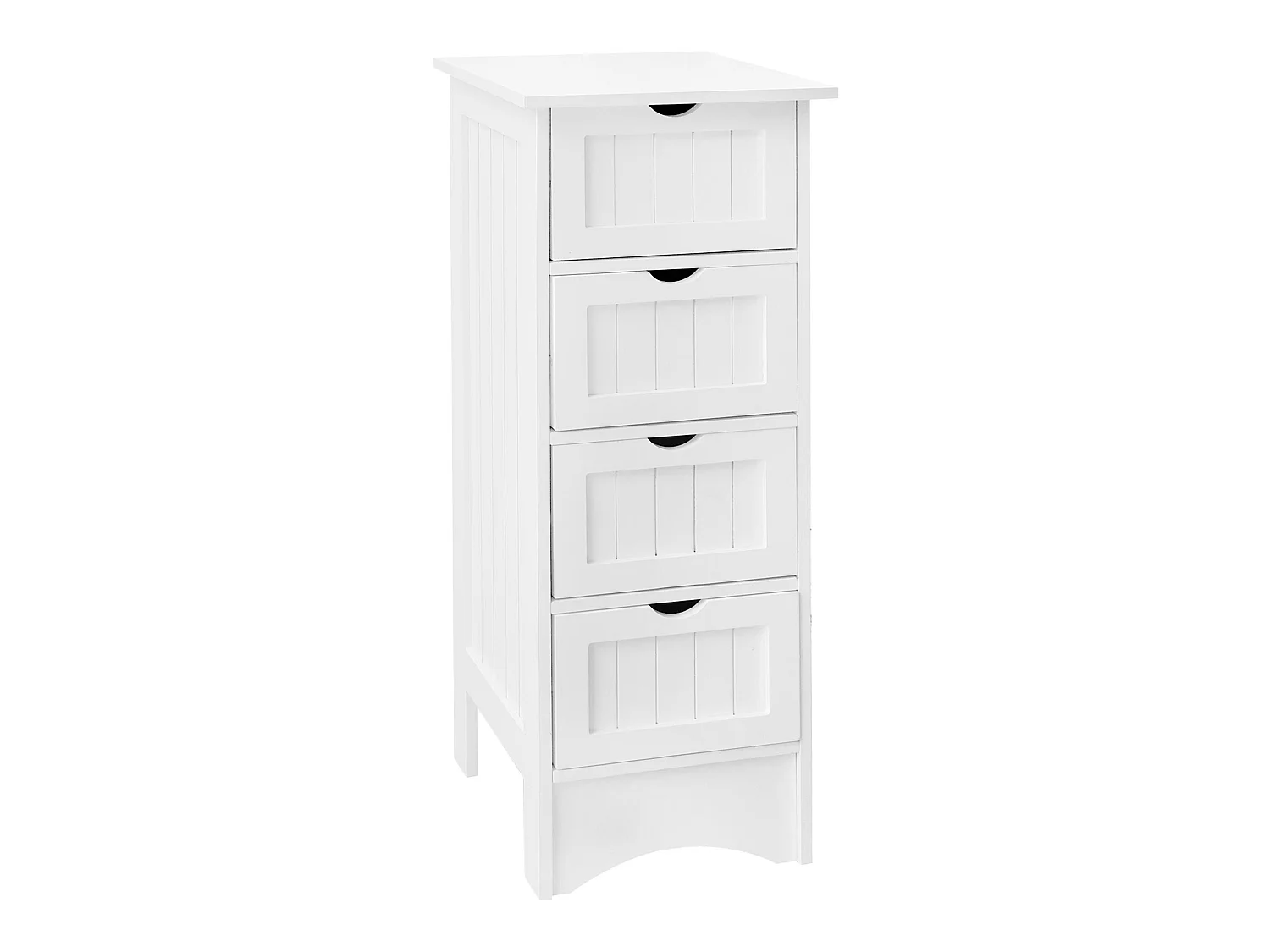 Mueble de baño completo MDF blanco 4 cajones mueble independiente ML-DESIGN