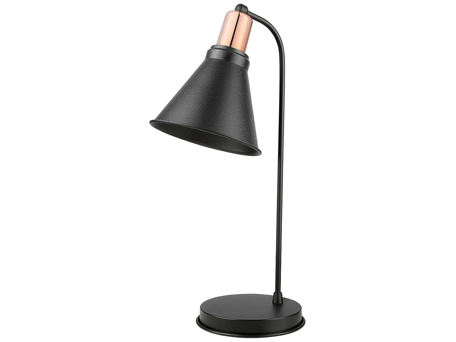 Lampe de bureau Bath en métal 50 cm E27 noir/ cuivre [lux.pro]