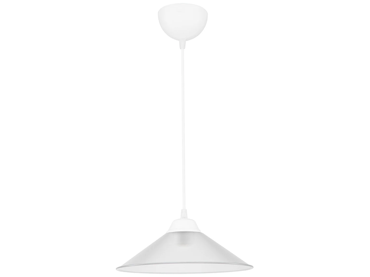 Suspension Hereford en plastique hauteur 48 cm E27 blanc / transparent [lux.pro]