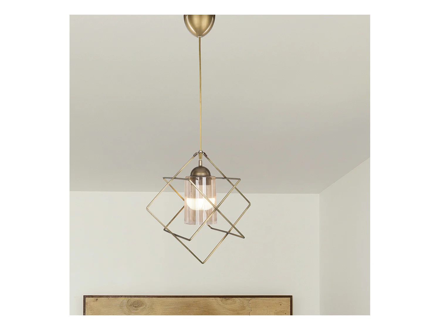 Suspension Beeston en métal ABS 62 cm E27 bronze patiné [lux.pro]