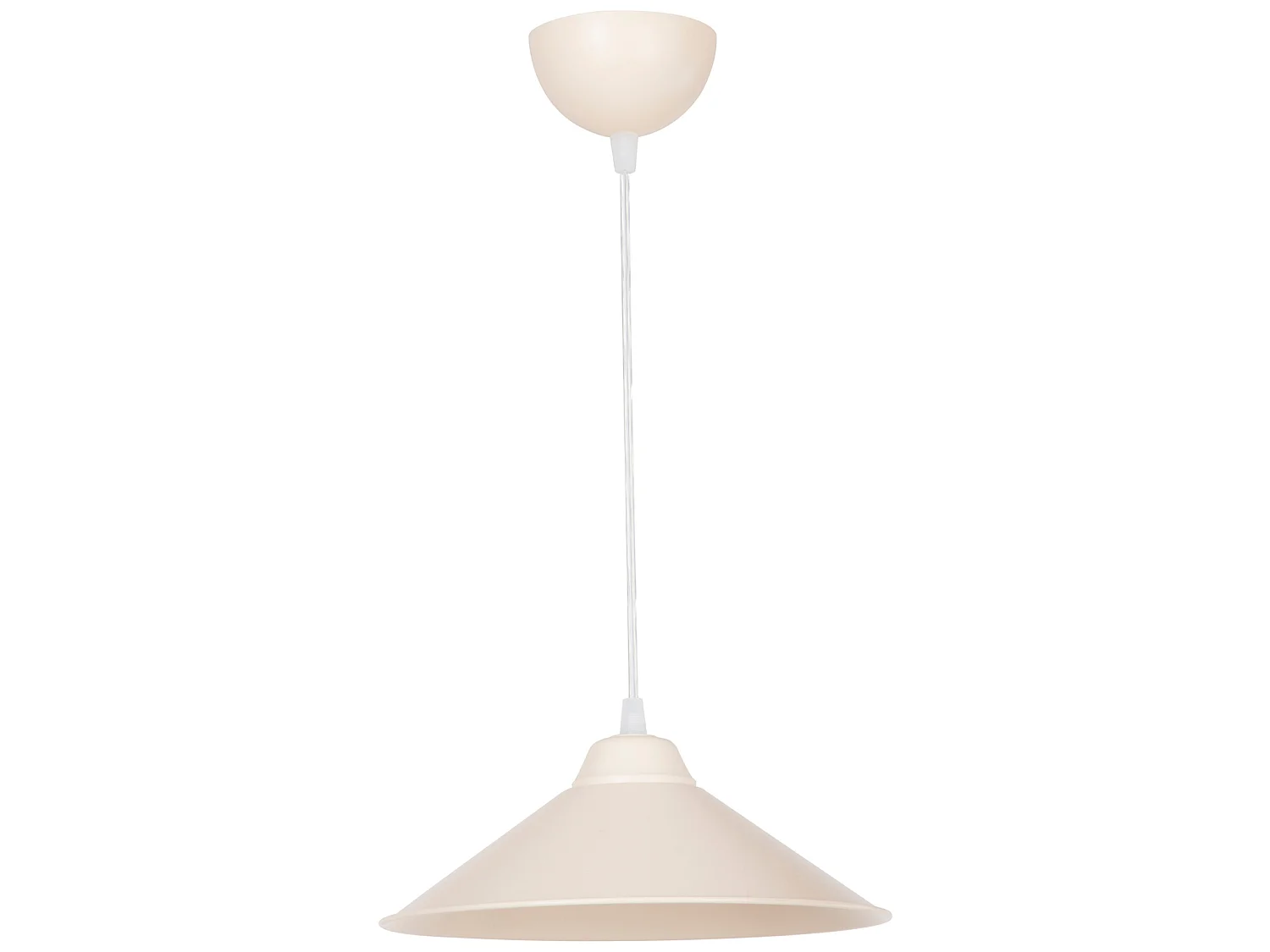 Suspension Hereford en plastique hauteur 48 cm E27 blanc / crème [lux.pro]