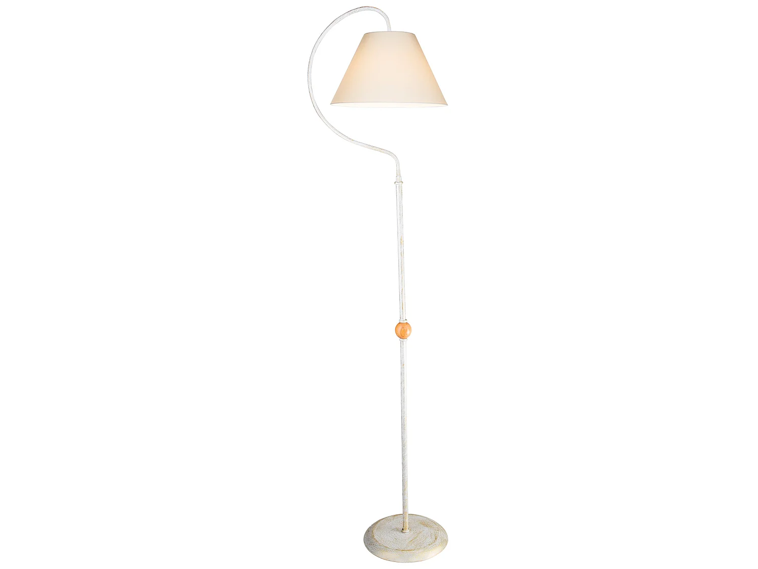 Lampadaire Epsom en métal hauteur 158 cm E27 blanc patiné [lux.pro]