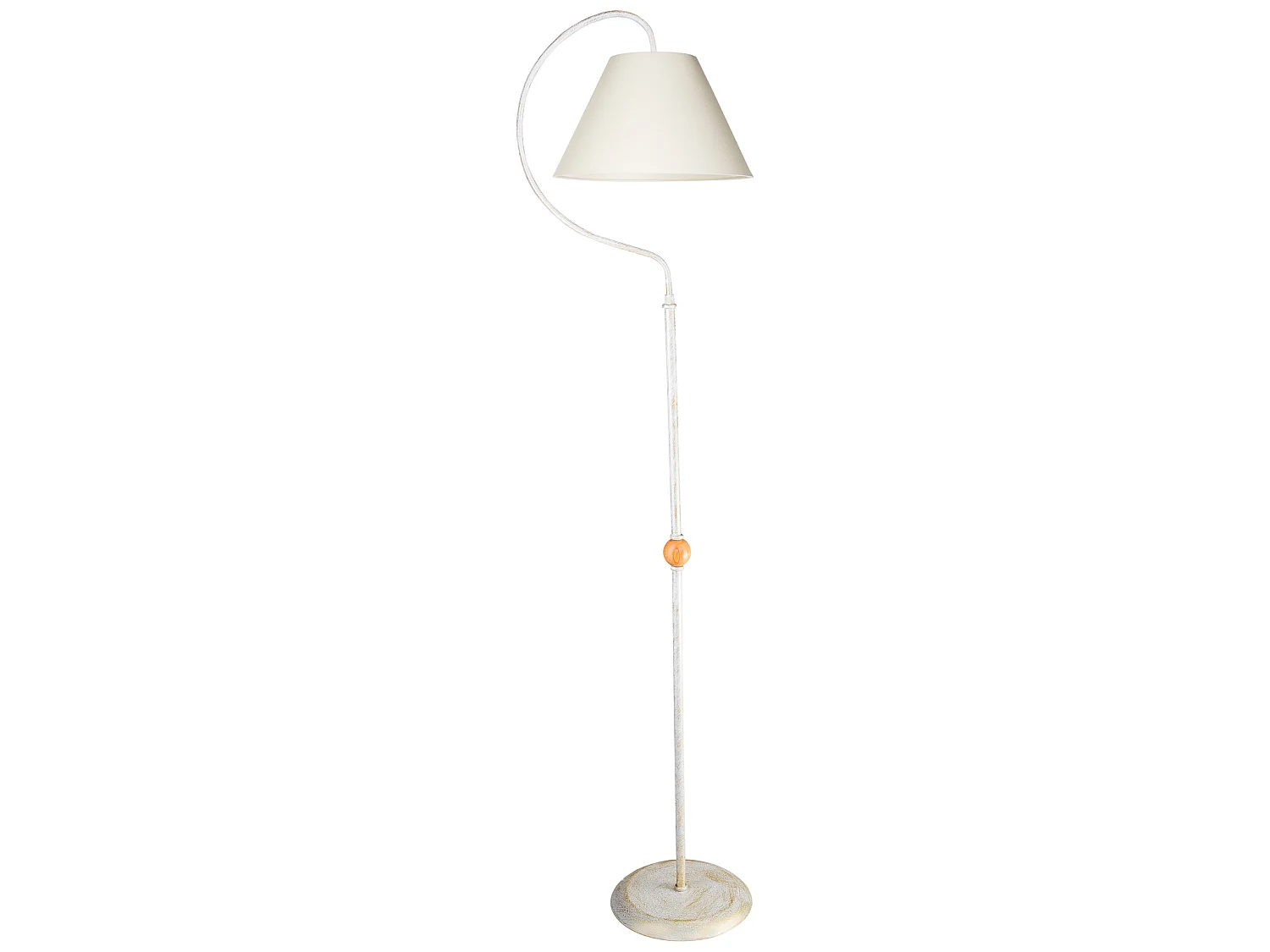 Lampadaire Epsom en métal hauteur 158 cm E27 blanc patiné [lux.pro]
