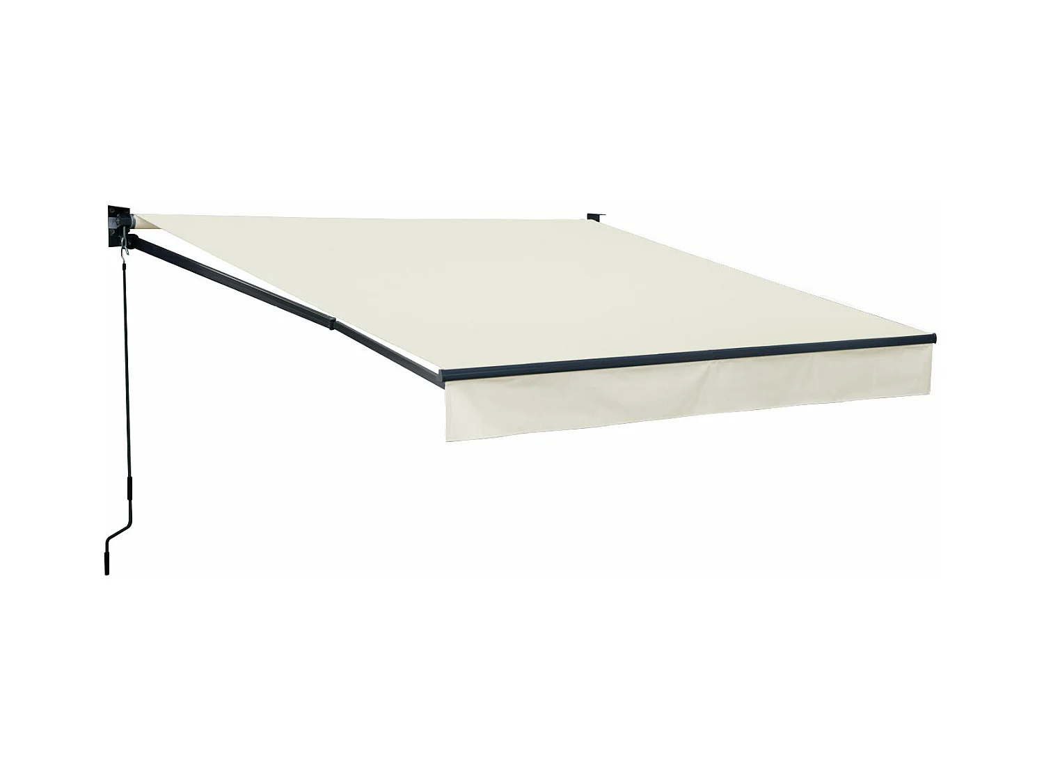 SAULE luifel 2,95 × 2,5m - Beige doek en grijze structuur