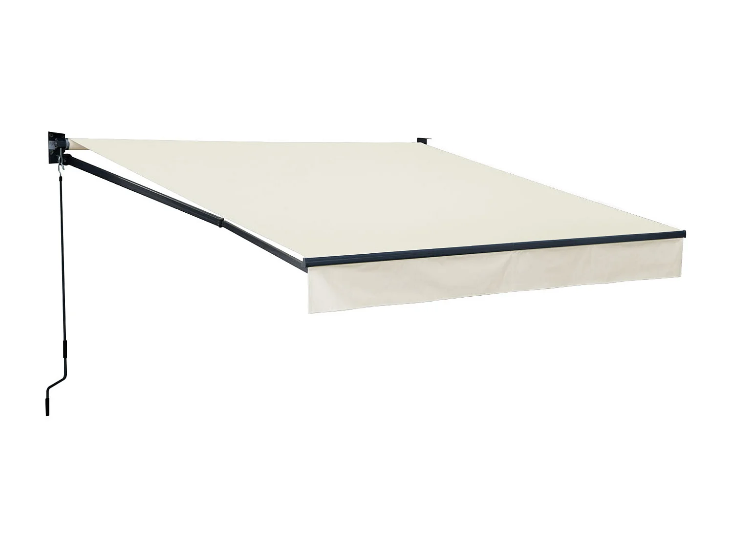 SAULE luifel 2,95 × 2,5m - Beige doek en grijze structuur