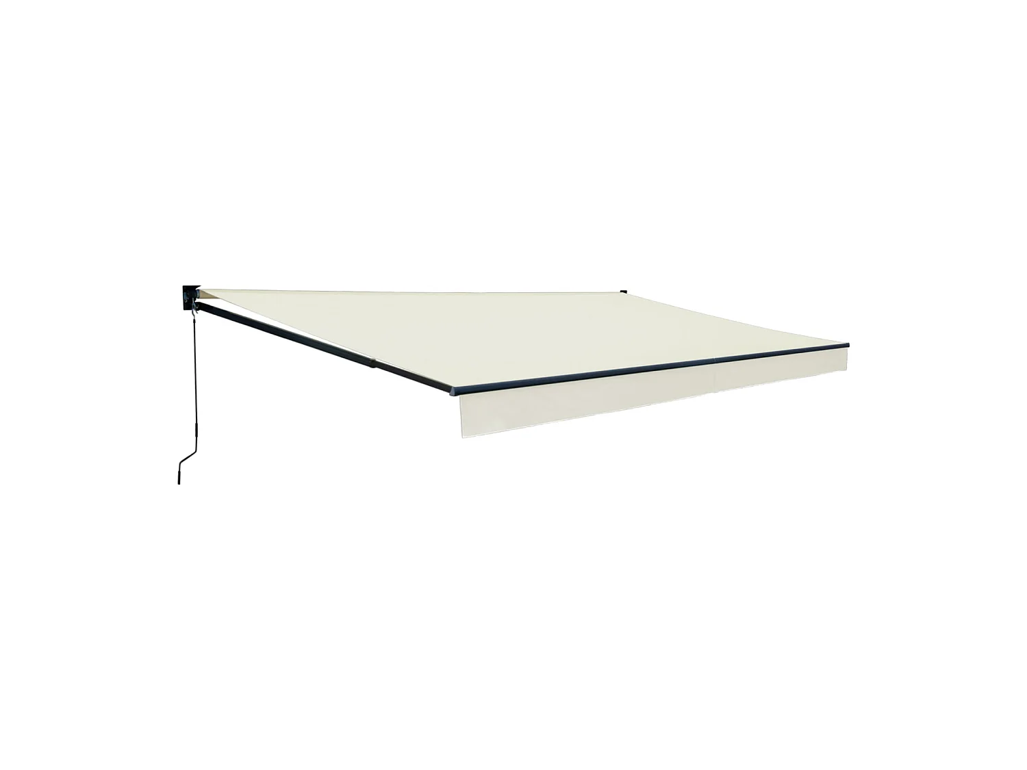 Toldo SAULE 3,95 × 3m - Tecido bege e estrutura cinzenta