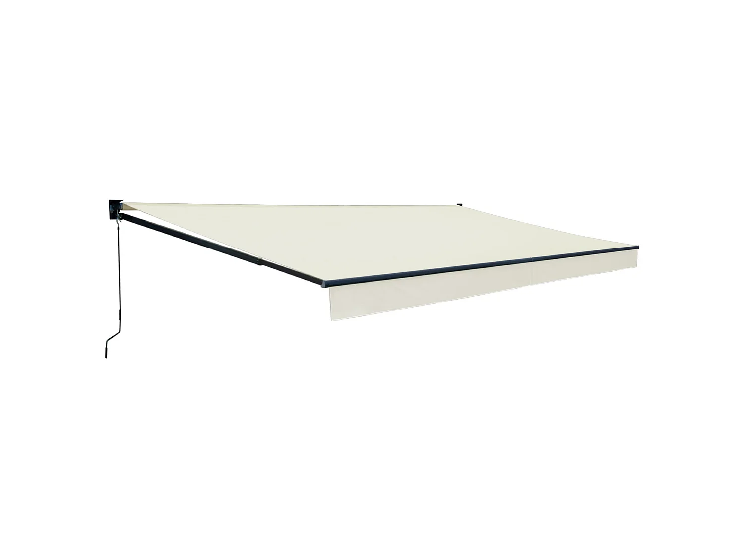 Toldo SAULE 3,95 × 3m - Tecido bege e estrutura cinzenta