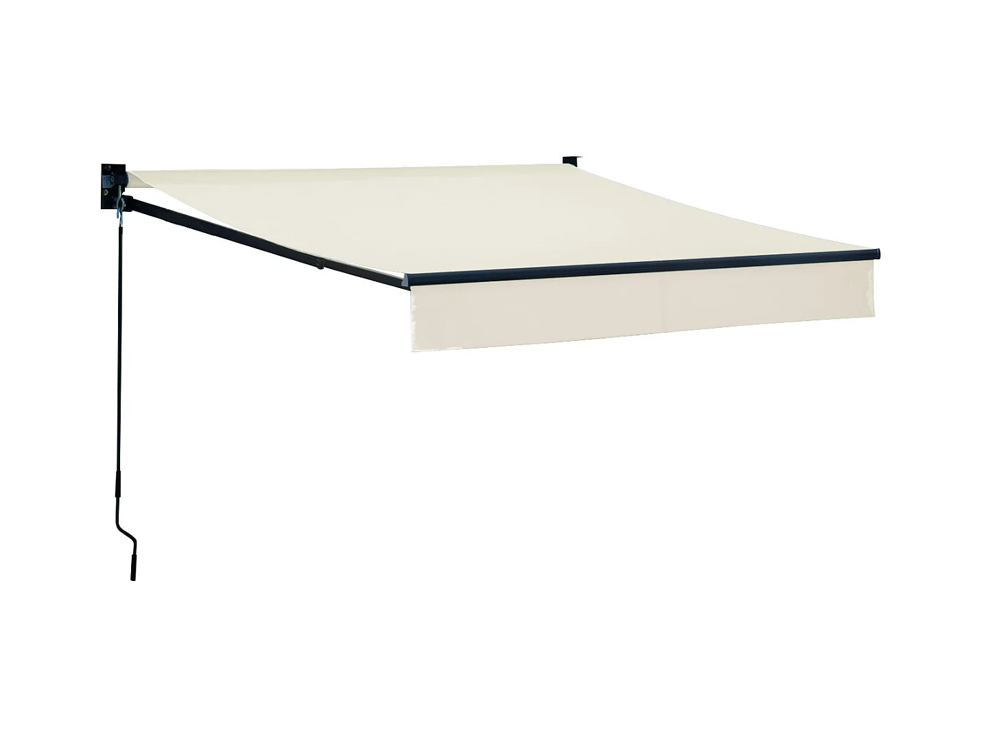 Toldo SAULE 2,5 × 2m - Tecido bege e estrutura cinzenta