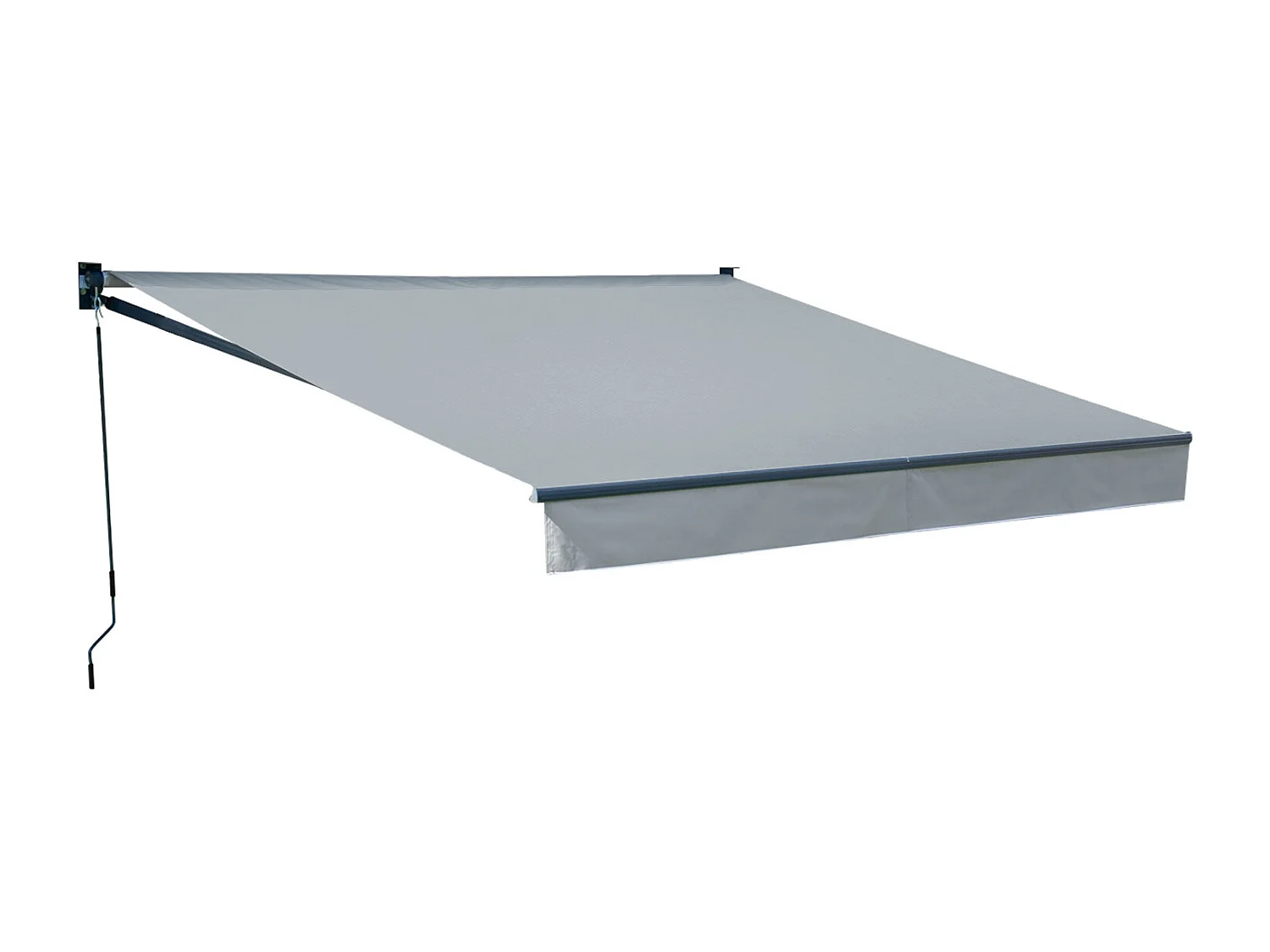 SAULE luifel 3,5 × 3m - Grijs doek en grijze structuur