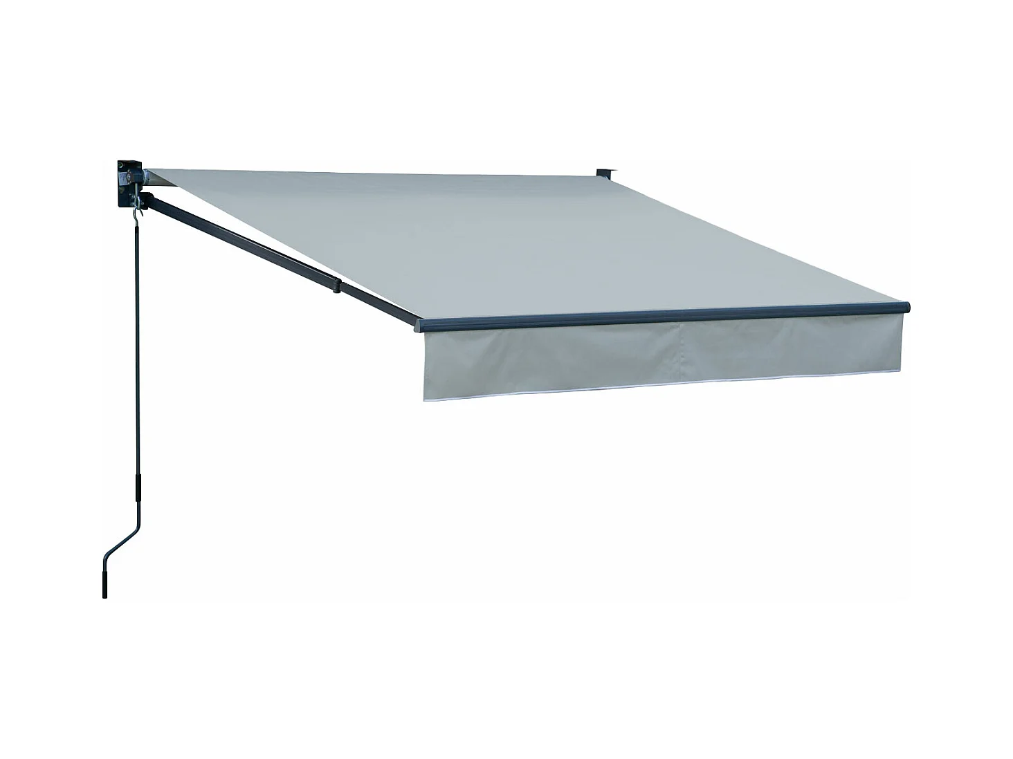Toldo SAULE 2,5 × 2m - Tecido cinzento e estrutura cinzenta