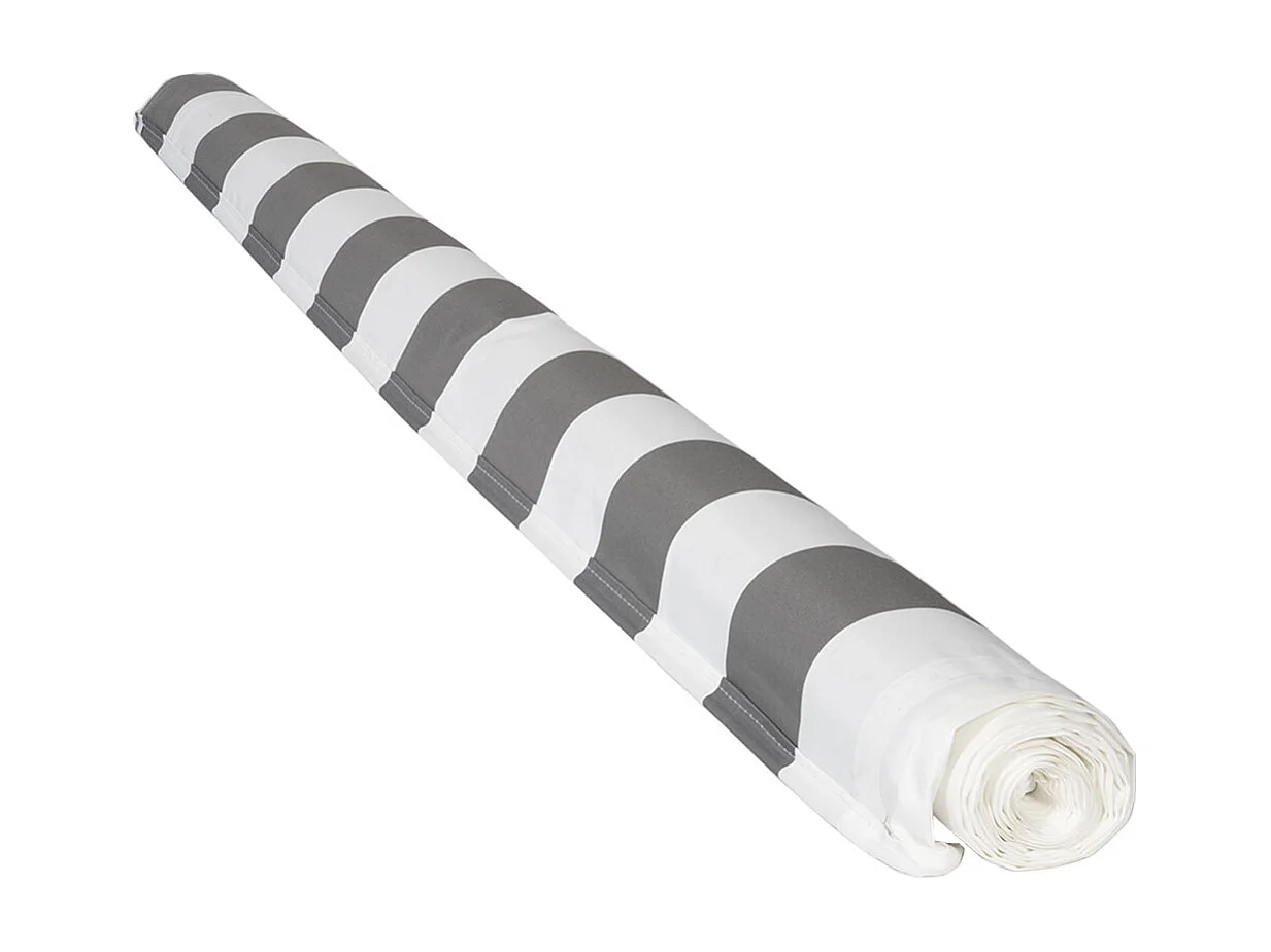 SAULE luifeldoek 2,5 × 2m - Wit/grijs gestreept doek