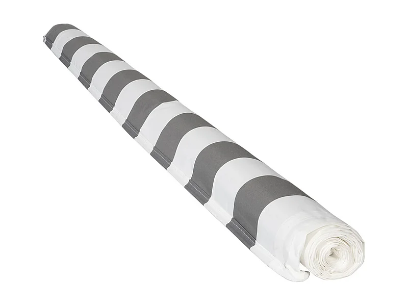 SAULE luifeldoek 2,5 × 2m - Wit/grijs gestreept doek