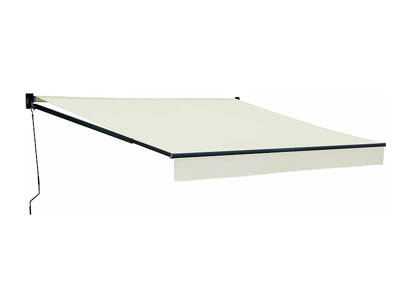 Toldo SAULE 3,5 × 3m - Tecido bege e estrutura cinzenta