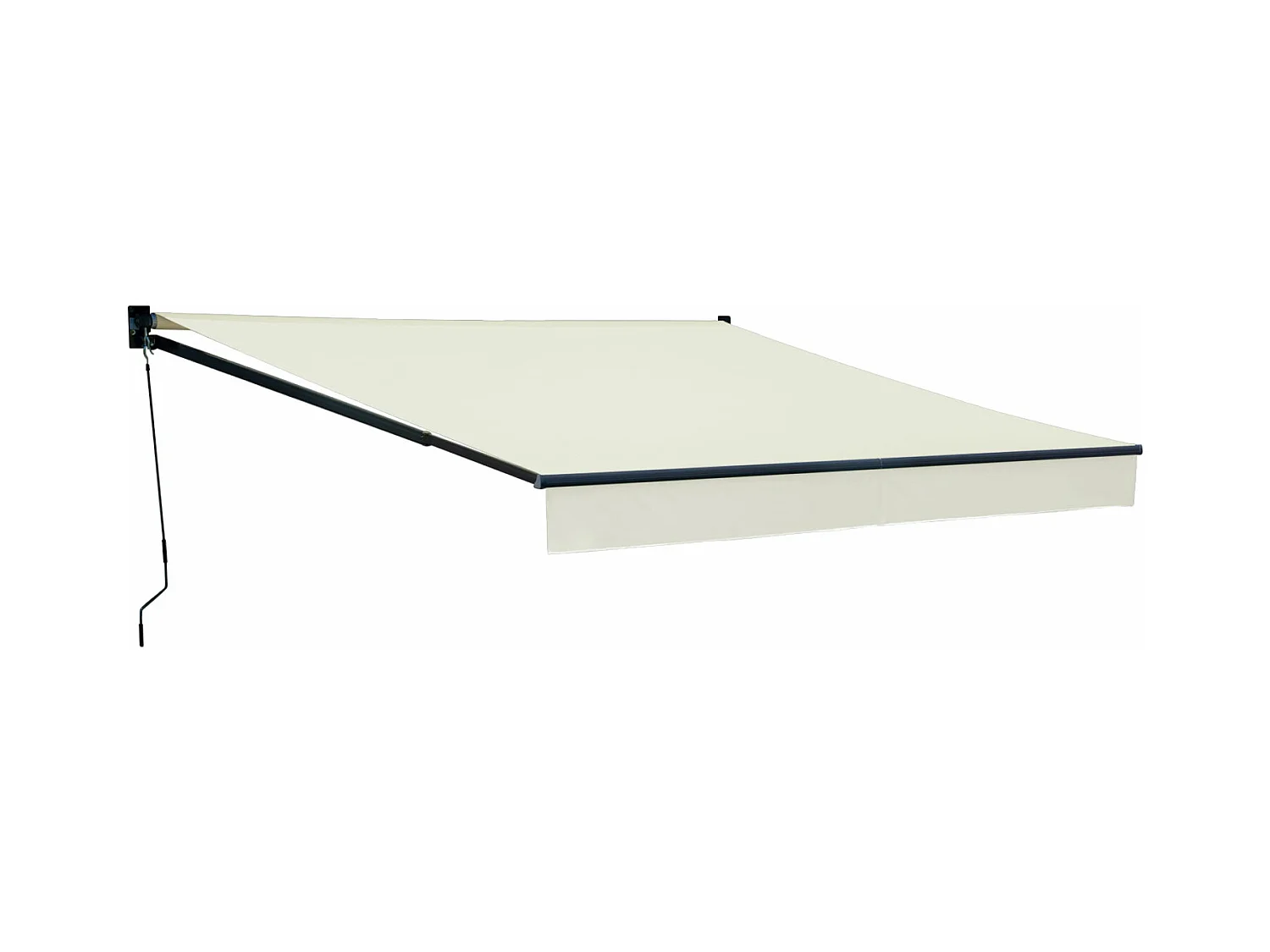 Toldo SAULE 3,5 × 3m - Tecido bege e estrutura cinzenta