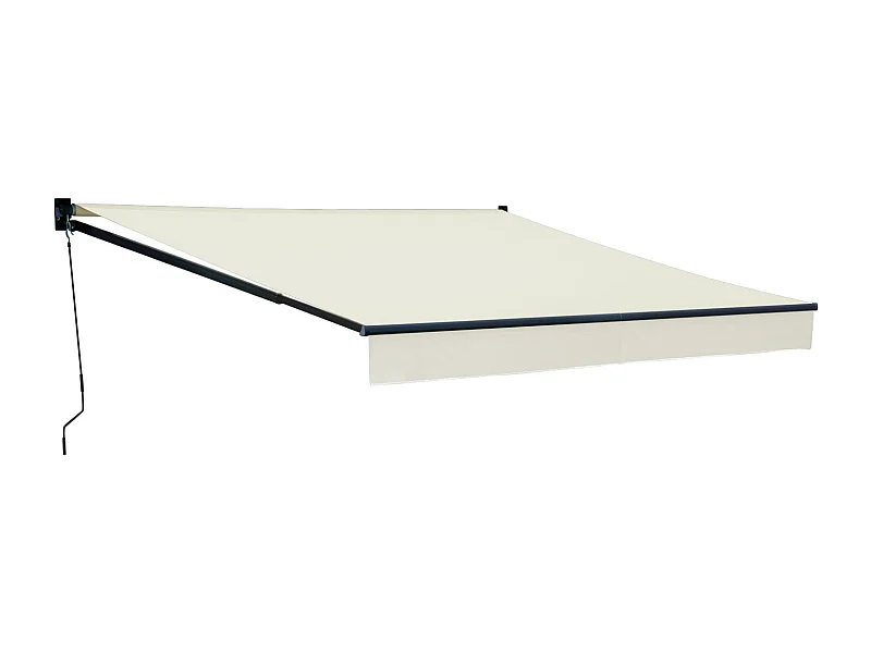 Toldo SAULE 3,5 × 3m - Tecido bege e estrutura cinzenta