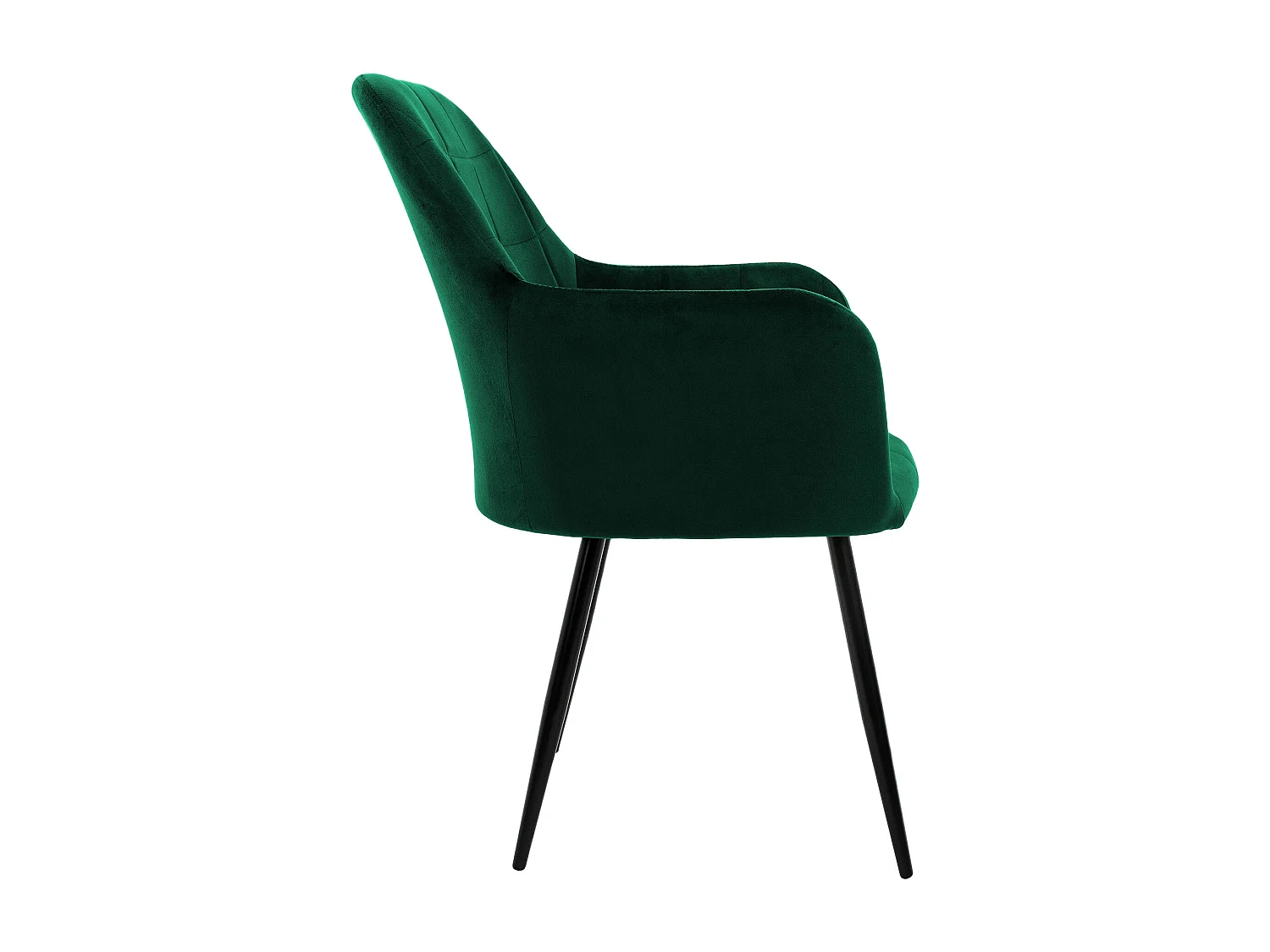 Lot de 6 chaises de cuisine en velours vert ML-DESIGN