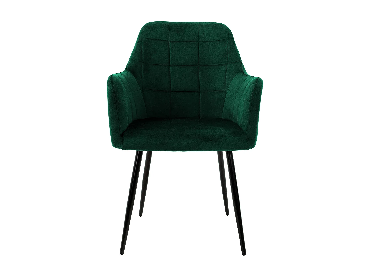 Juego de 4 sillas de comedor de terciopelo verde oscuro diseño retro ML-DESIGN