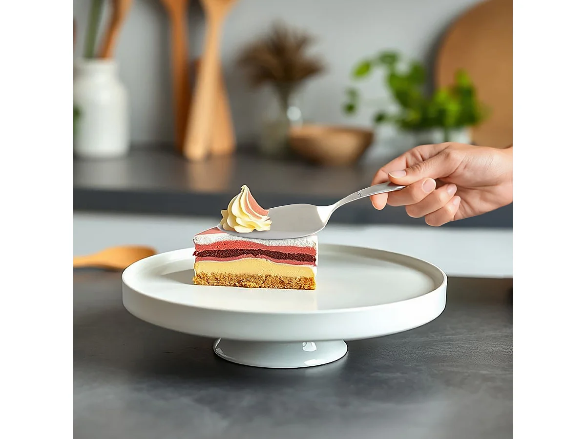 Lou Laguiole Jet - Pá para tarte contemporânea em aço inoxidável espelhado