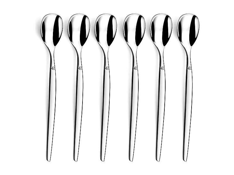 Set di 6 cucchiai gelato & mazagran Jet in acciaio inossidabile Lou Laguiole