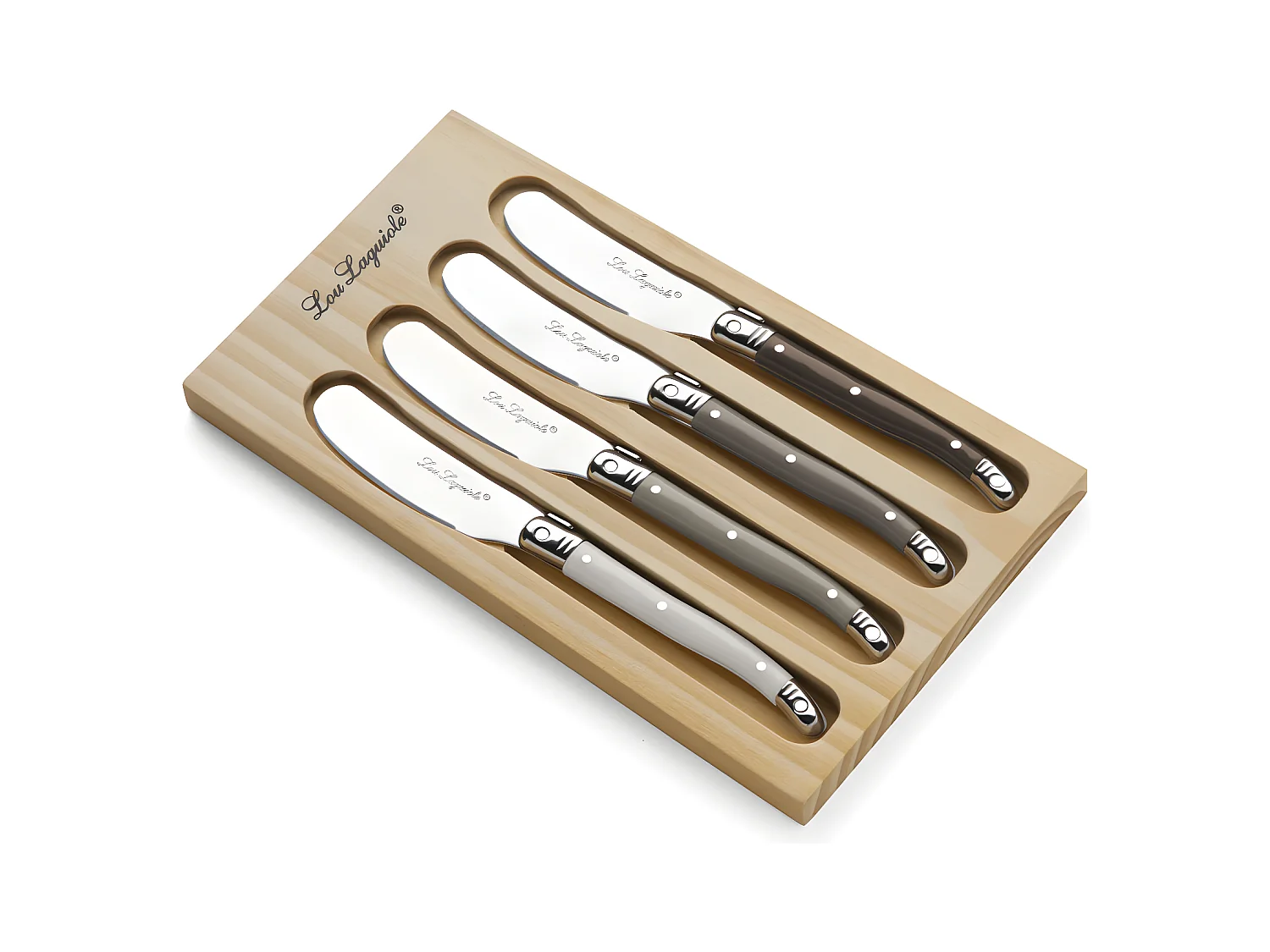Tradition - Coffret bois 4 tartineurs mixés