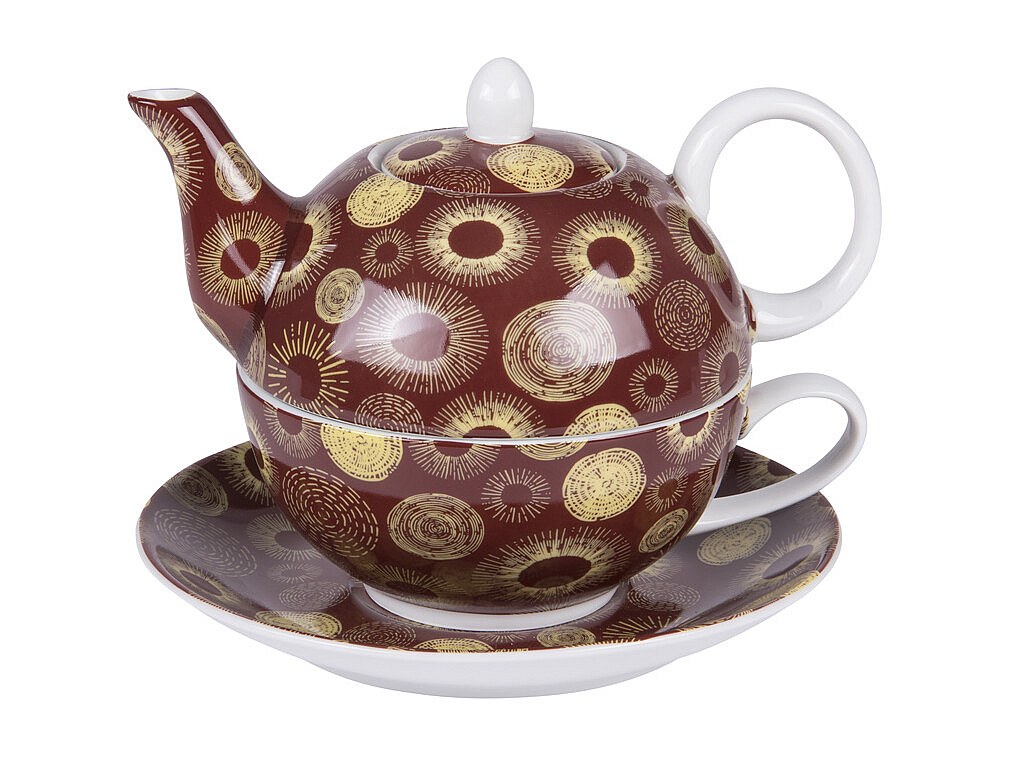 Théière égoïste originale 780 ml en Céramique Blanc Marron Motif Cerf Valicor