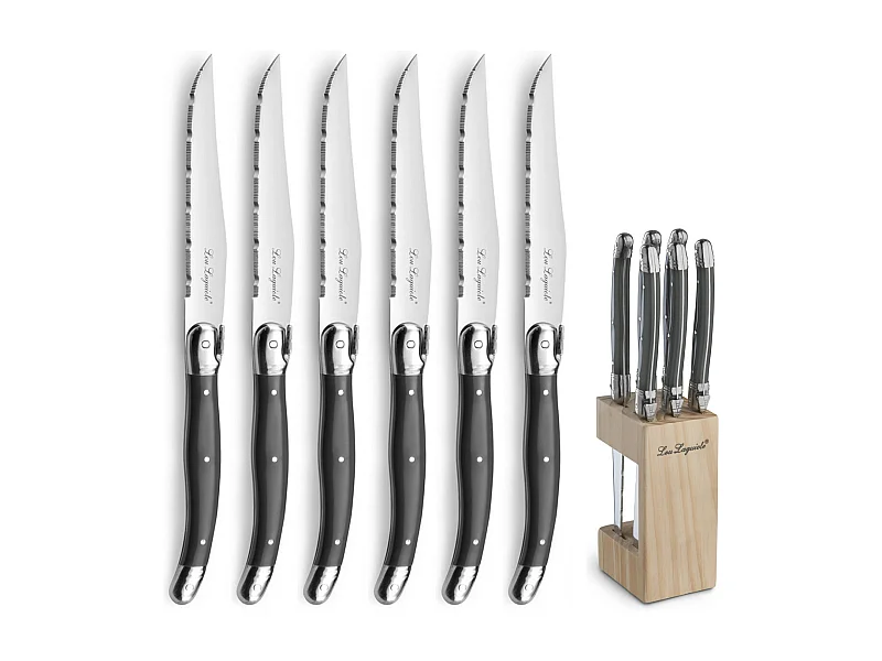 Tradition Gris Oscuro - Bloque 6 cuchillos carne