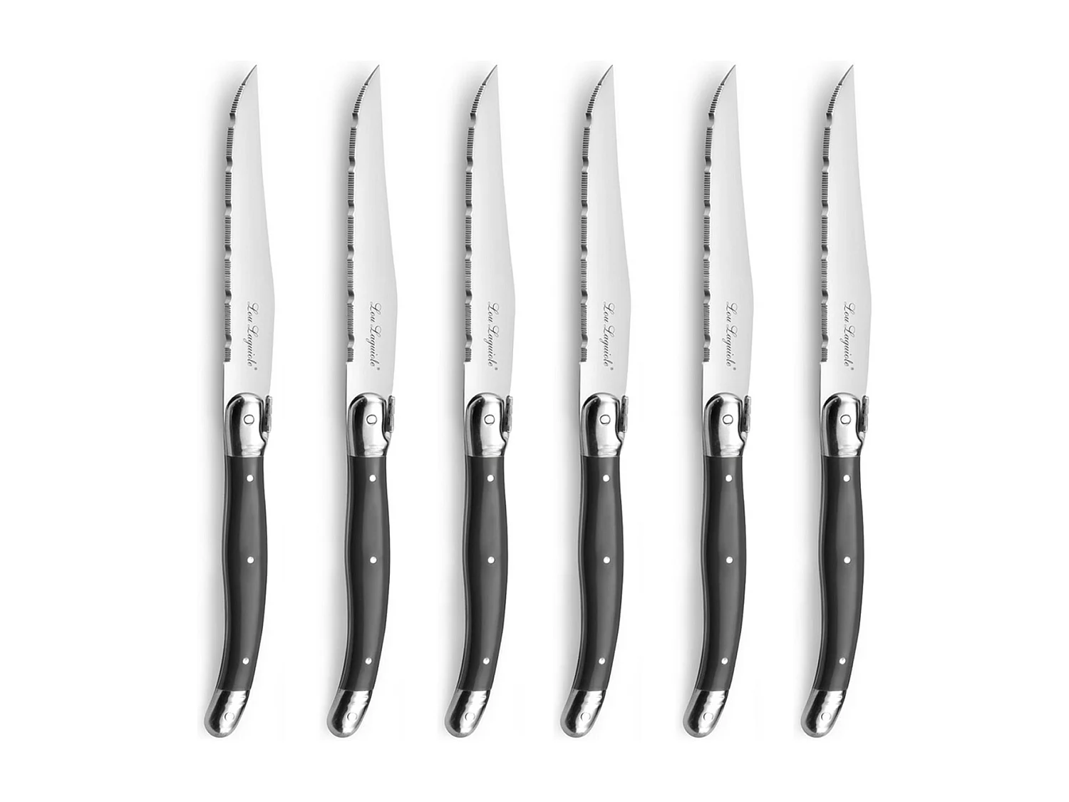 Tradition - Bloc 6 couteaux steak Gris anthracite