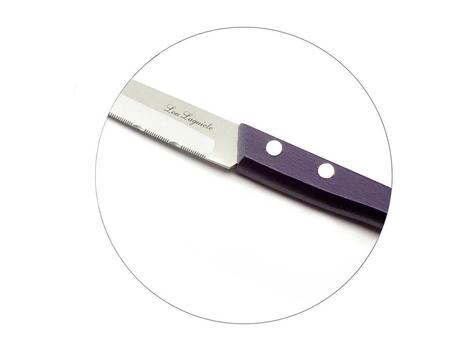 Set van 4 Laguiole Forest keukenmessen van getint hout