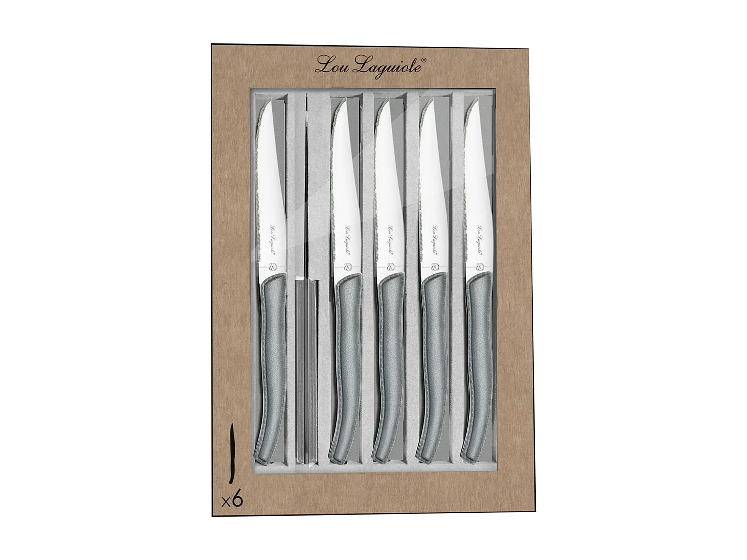 Sky - Coffret 6 couteaux steak Gris