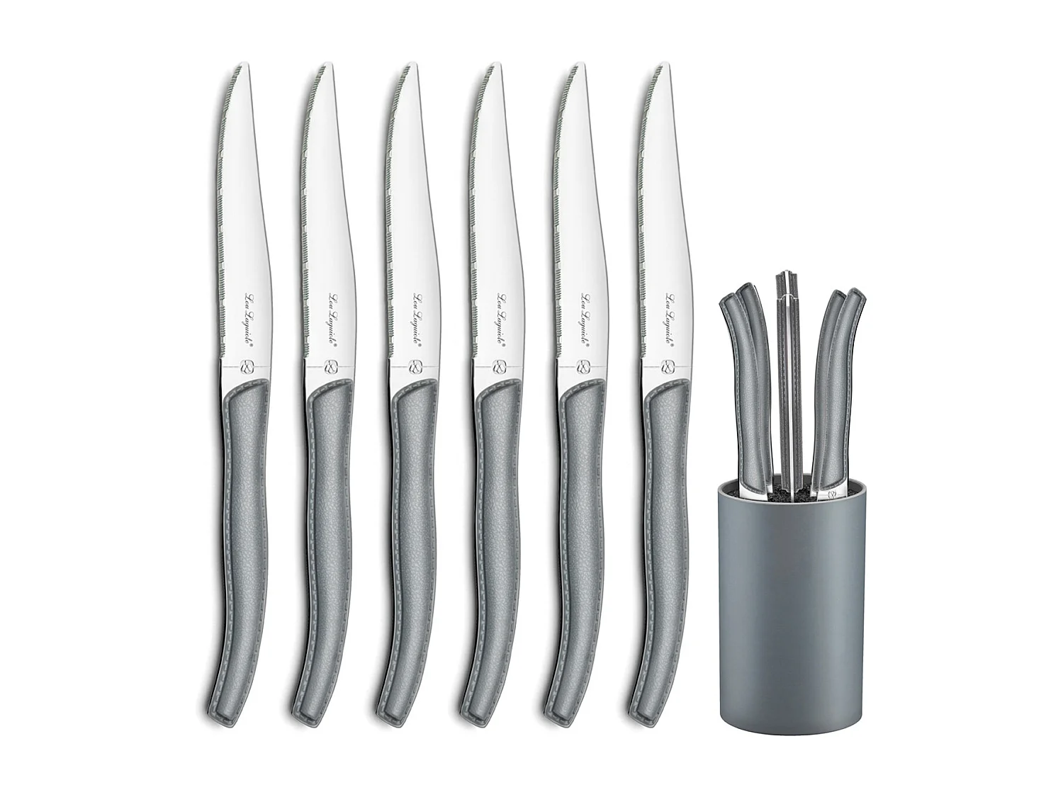 Sky - Bloc 6 couteaux steak Gris