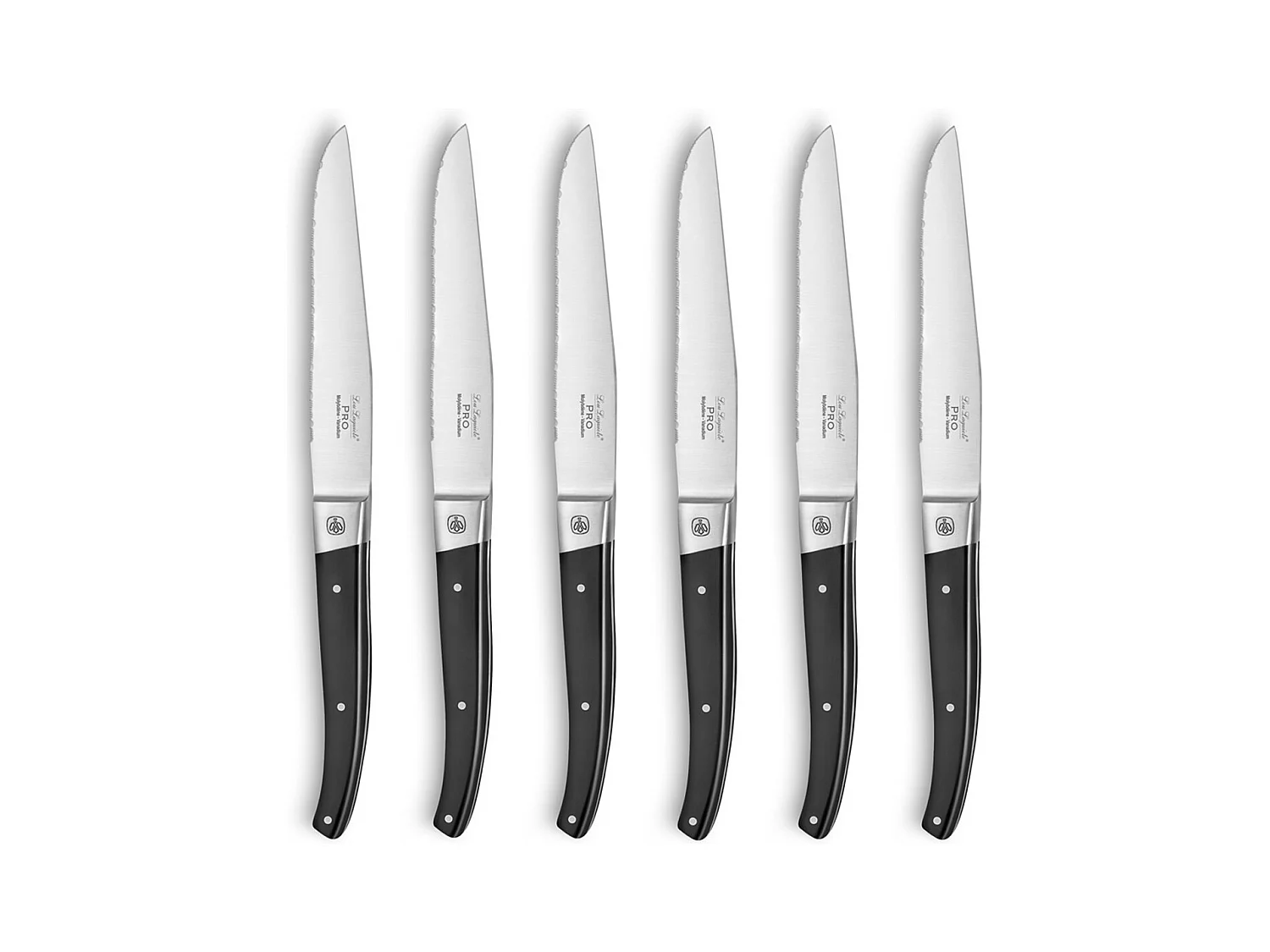 Pro - Coffret 6 couteaux steak lame dentée