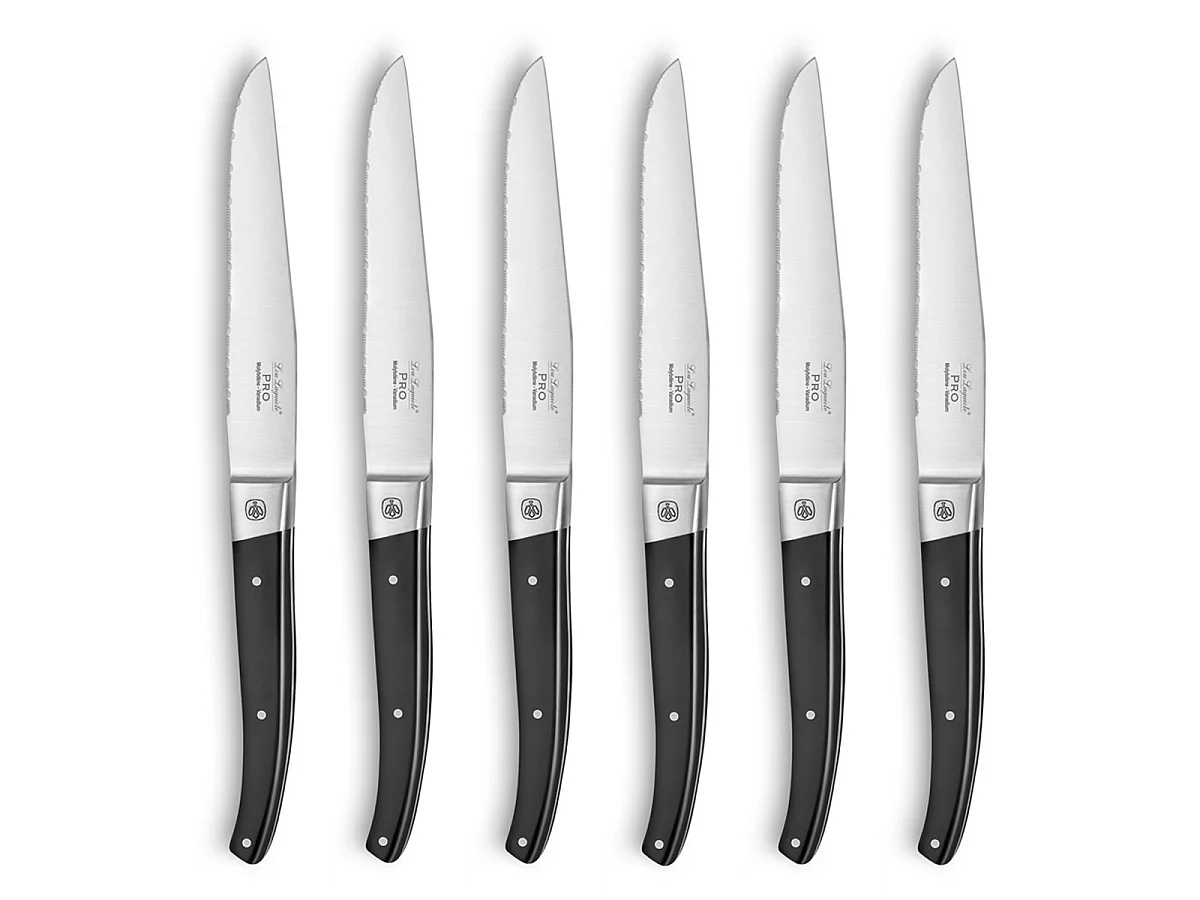 Pro - Coffret 6 couteaux steak lame dentée