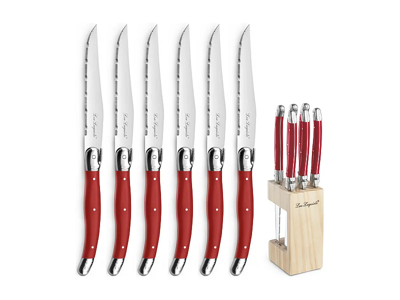 Tradition Rojo - Bloque 6 cuchillos carne