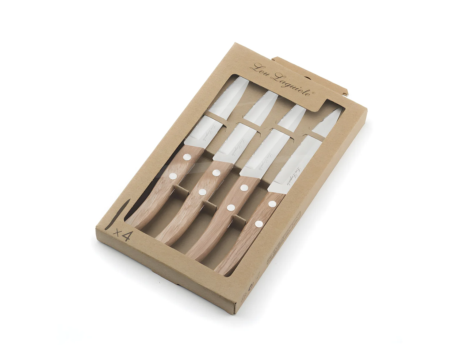 Forest - Set de 4 couteaux Office" Bois naturel"