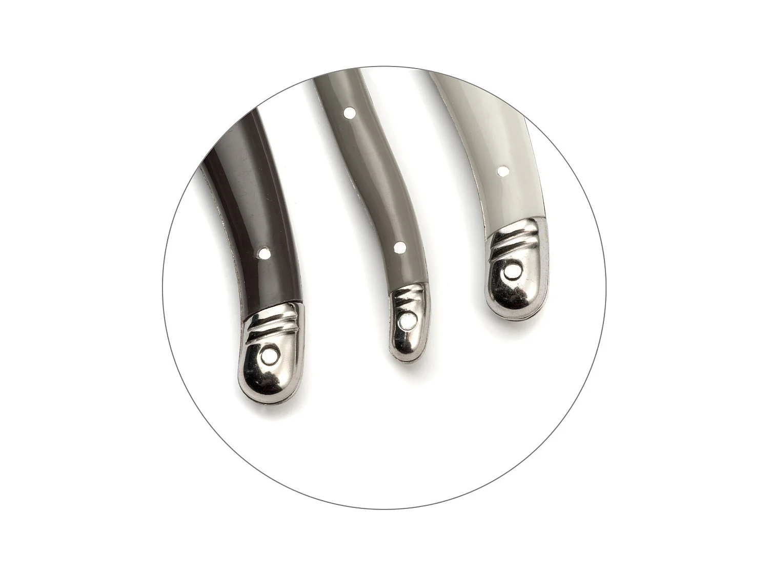 Set van 3 kaasbestek Laguiole Tradition, Handvat van polypropyleen, Lemmet met microkartels van gehard staal