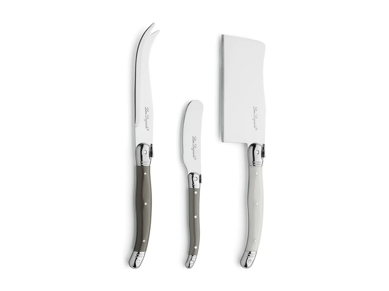Set van 3 kaasbestek Laguiole Tradition, Handvat van polypropyleen, Lemmet met microkartels van gehard staal