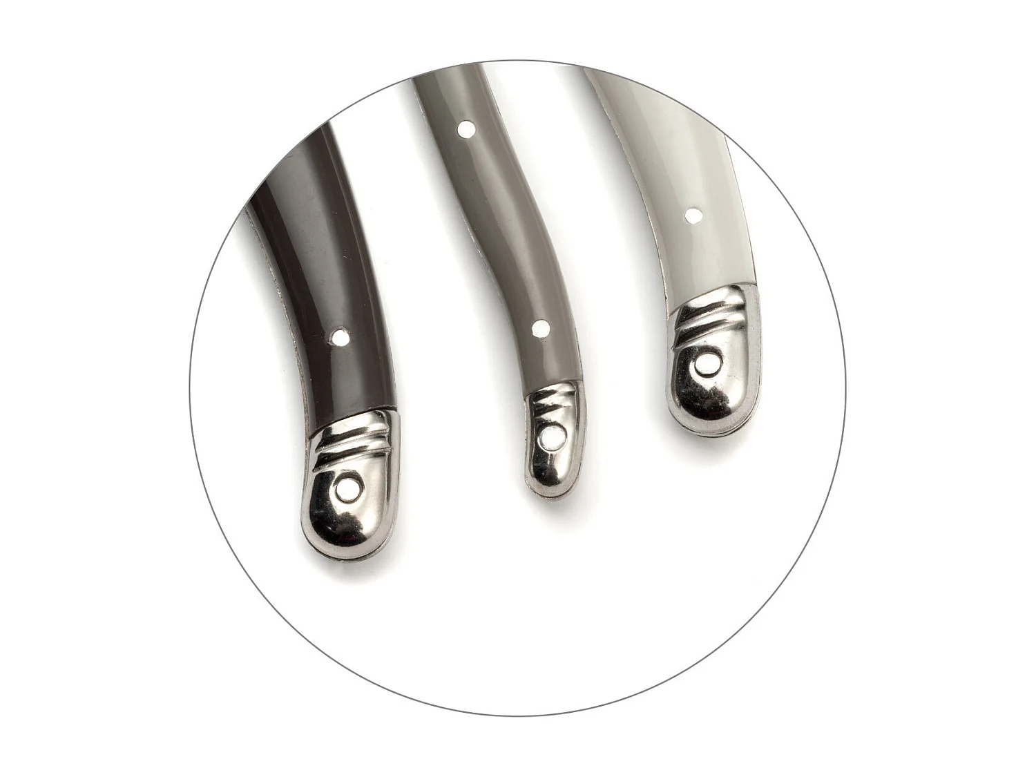 Set van 3 kaasbestek Laguiole Tradition, Handvat van polypropyleen, Lemmet met microkartels van gehard staal