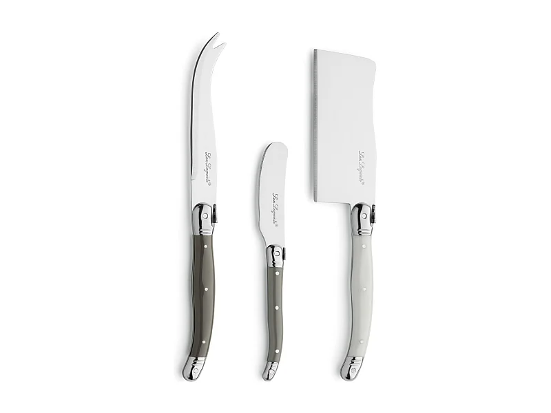 Set van 3 kaasbestek Laguiole Tradition, Handvat van polypropyleen, Lemmet met microkartels van gehard staal