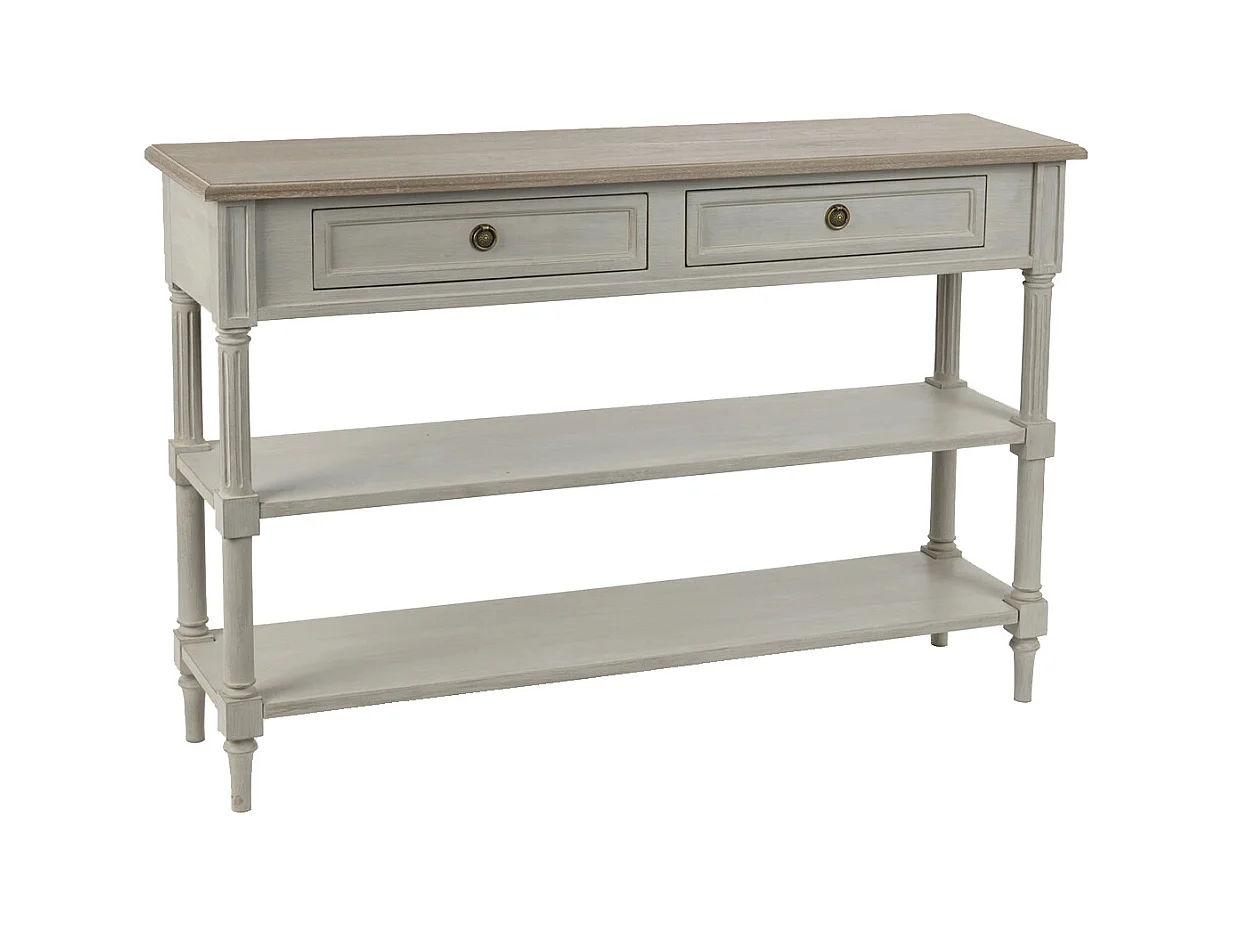 Grande console 2 tiroirs et 2 niveaux Édouard 120x30