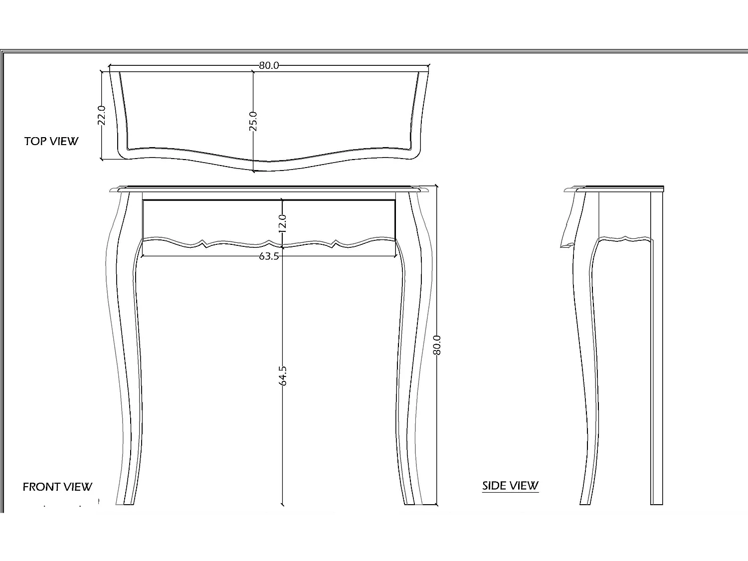 Petite console grise 1 tiroir Murano 80x25 Chêne