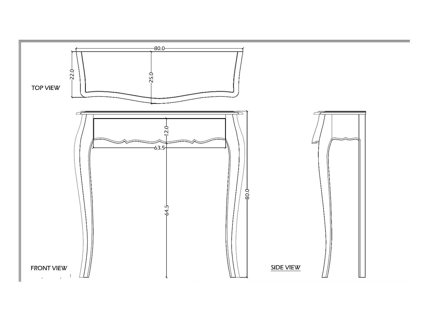 Petite console grise 1 tiroir Murano 80x25 Chêne