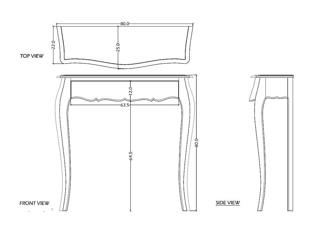 Petite console grise 1 tiroir Murano 80x25 Chêne