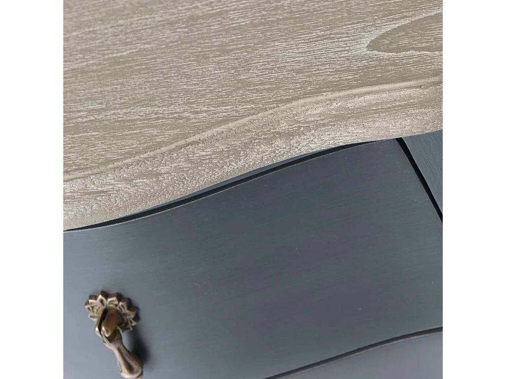 Console 1 tiroir en chêne gris L80 cm Murano Céleste