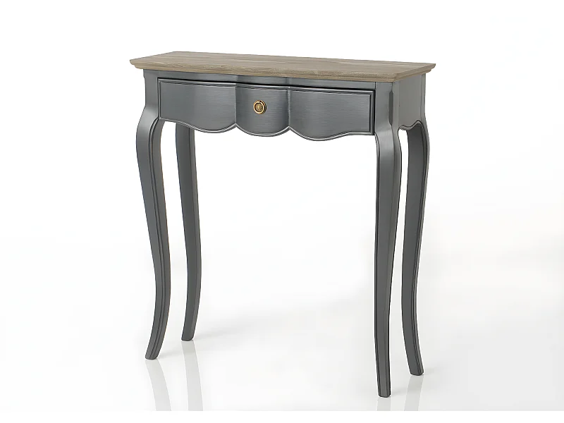 Petite console grise Maddy 80x25 bois de Mindi